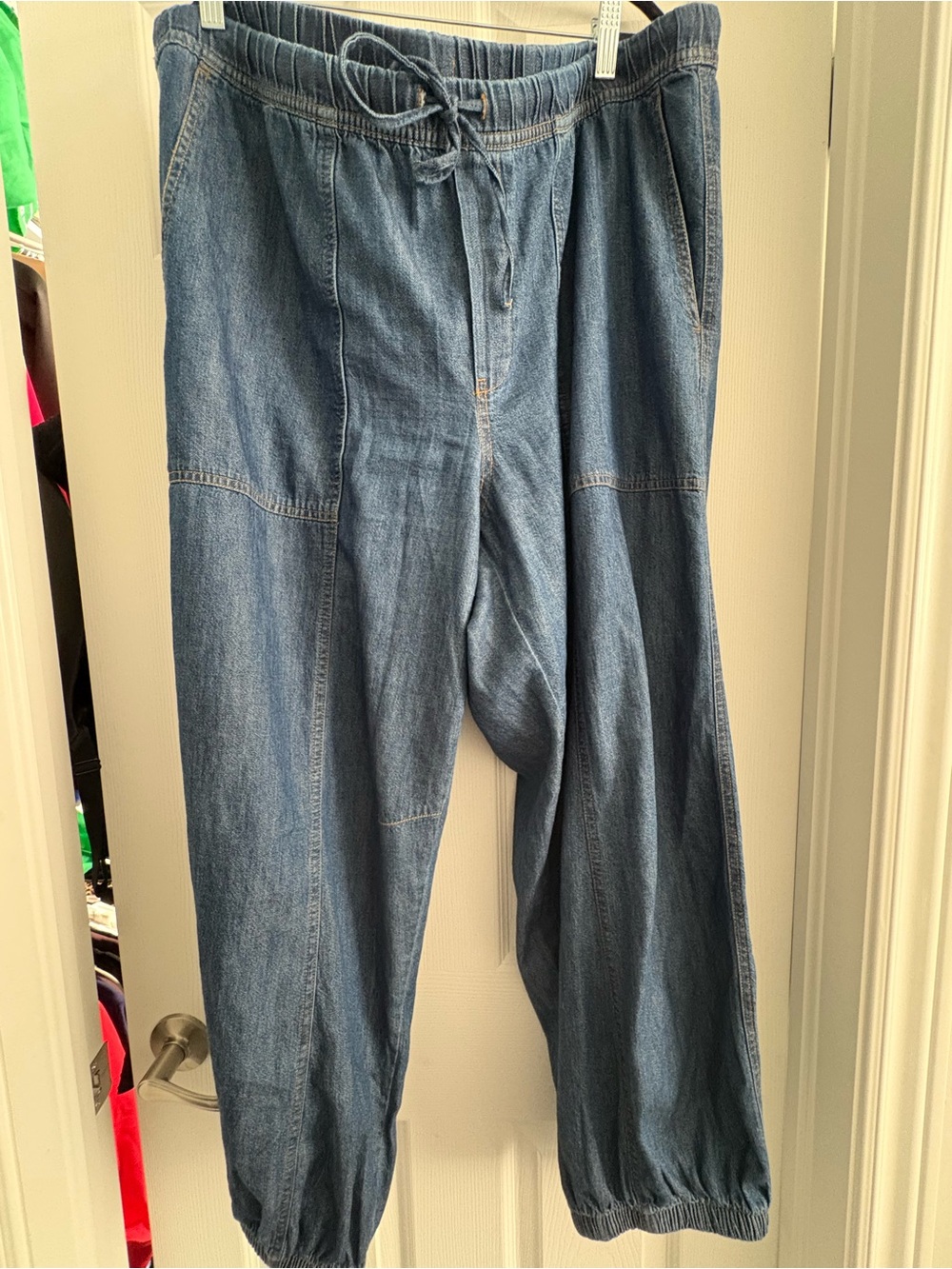 Old Navy balloon Relaxed Drawstring Denim Joggers - Blue